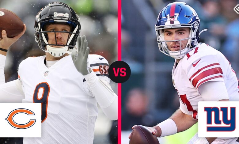 Channel Bears vs.  What channel is the Giants today?  Time, TV schedule for NFL game Week 17