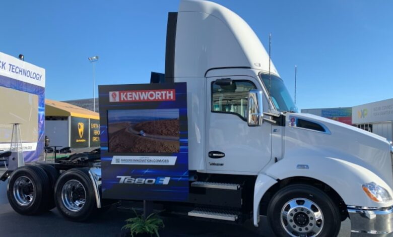 Kenworth shows off T680E electric pickup truck with 150-mile range at CES 2022