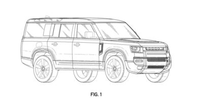 Land Rover Defender 130 patent drawings