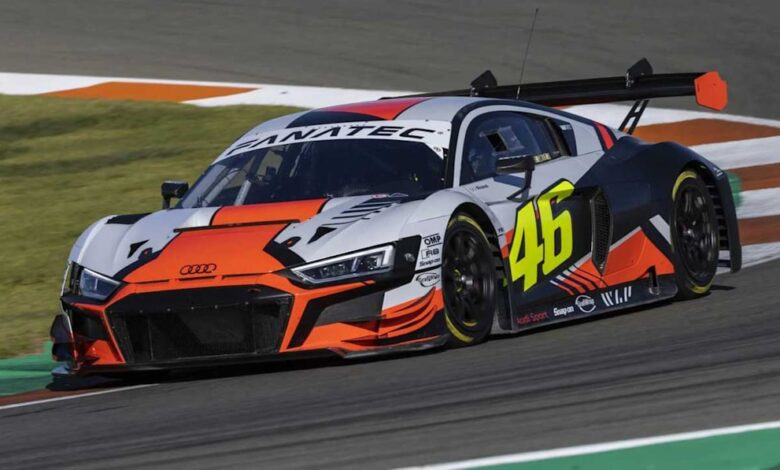 Valentino Rossi trades his Yamaha for an Audi R8 LMS GT3
