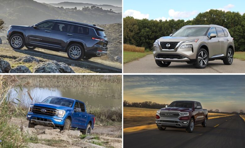 Top 10 best-selling cars, trucks and SUVs in 2021
