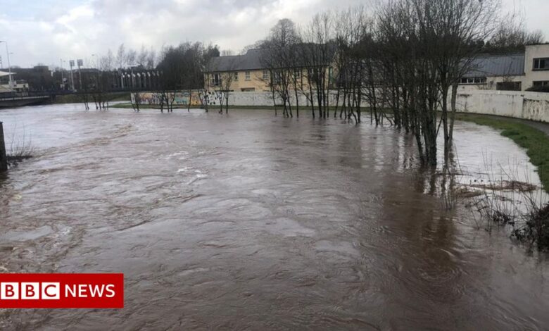 Flooding affects parts of Northern Ireland before Hurricane Franklin