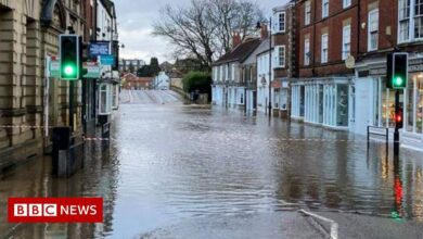 Hurricane Franklin: Rain causes flooding across Yorkshire