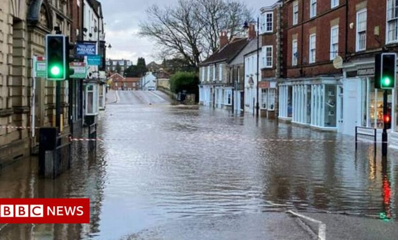 Hurricane Franklin: Rain causes flooding across Yorkshire