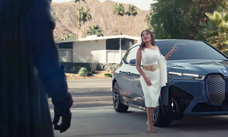 BMW iX M60 Super Bowl ad features Arnold Schwarzenegger, Salma Hayek as retired Greek gods