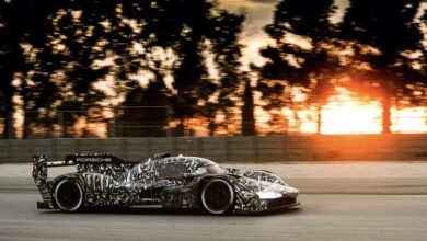 Porsche LMDh race car looks sharp in race photos