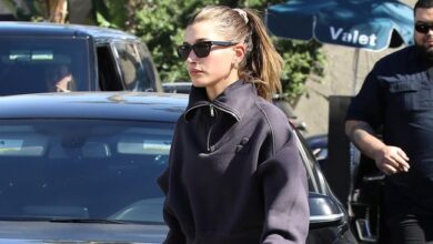Hailey Bieber loves the new shoes with the waistband