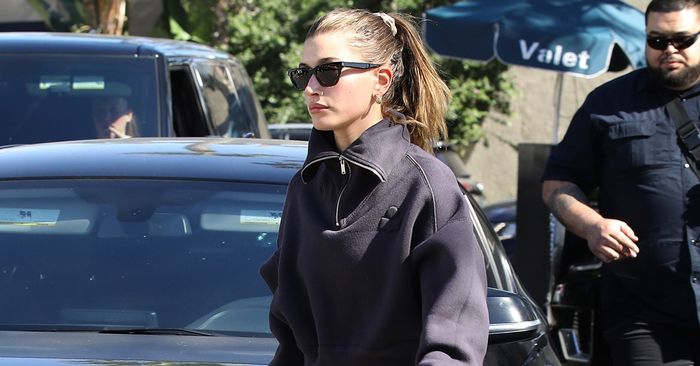 Hailey Bieber loves the new shoes with the waistband