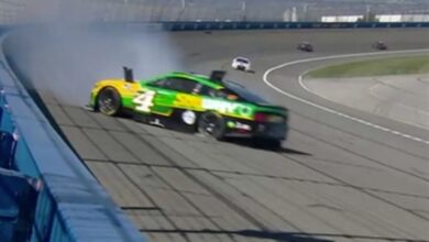 Kevin Harvick spins out early in Cup practice