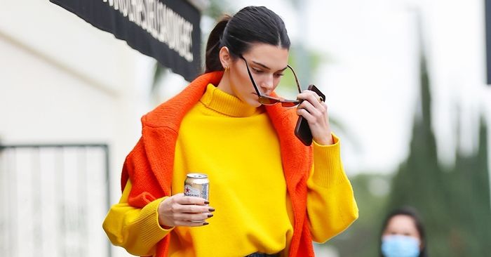 Kendall Jenner loves the saturated color trend with ease