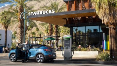 Starbucks, Volvo test electric vehicle charging network at coffee giant's stores