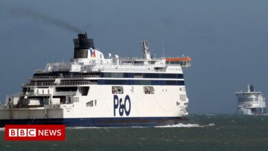 P&O cancels the service and asks the ship to stay at port