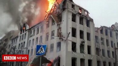 Ukraine: Kharkiv University caught fire after a Russian missile hit its target