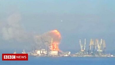 Russian warship destroyed in occupied port of Berdyansk, Ukraine says