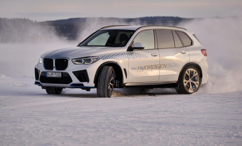 The BMW iX5 hydrogen fuel cell SUV is undergoing final winter tests