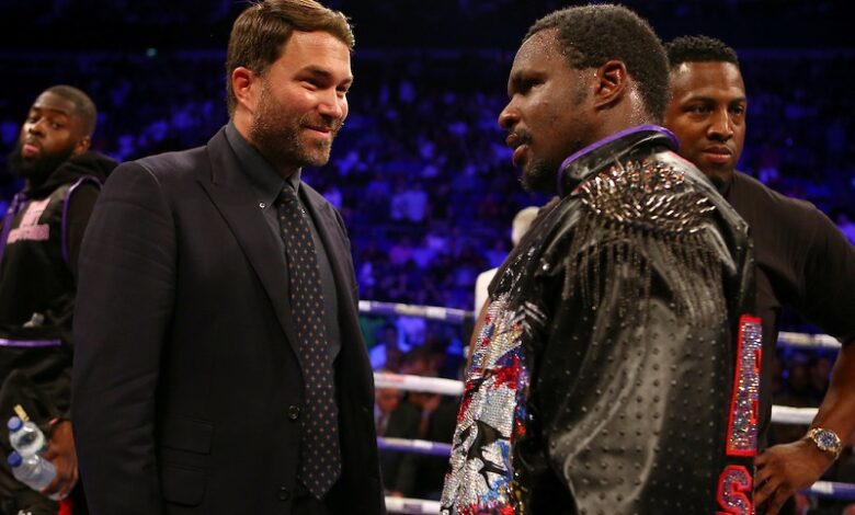 Eddie Hearn: "I don't think Tyson Fury is a big boxer, if it's late, I support Dillian Whyte"