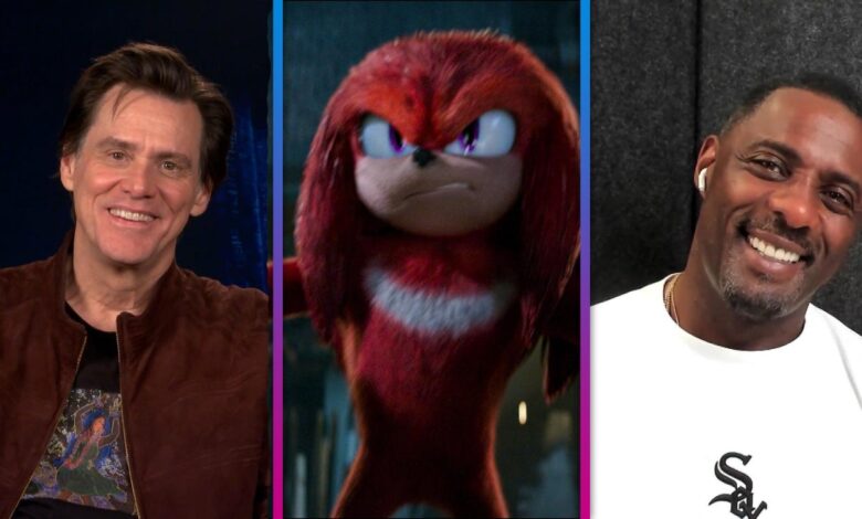 Idris Elba and Jim Carrey on Elba's 'Sexy' Knuckles Voice for 'Sonic The Hedgehog 2' (Exclusive)