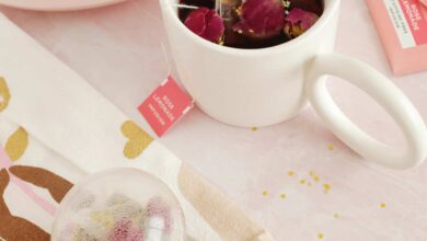 tea with flowers and sprinkle stars in it