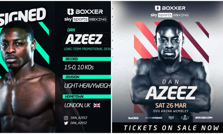 British light-heavyweight champion Dan Azeez signs promotional contract with Boxxer