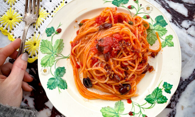 Spicy Pasta Recipe with Capers and Olives