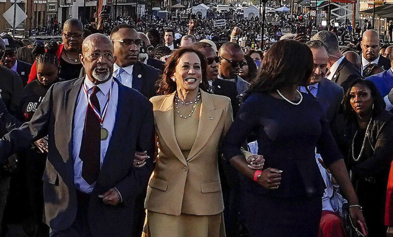 In Selma, Kamala Harris reflects on the current battle for voting rights: NPR