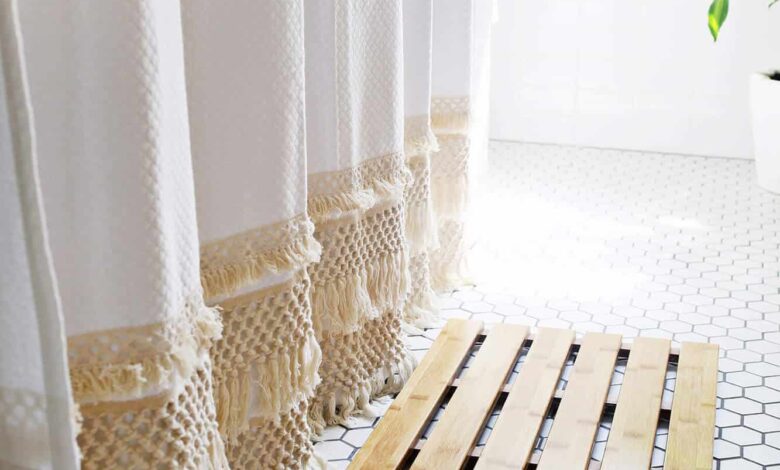 Boho shower curtain - A beautiful message
