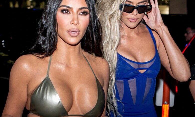 Kim and Khloe Kardashian Take Miami Again for SKIMS Swimming Event