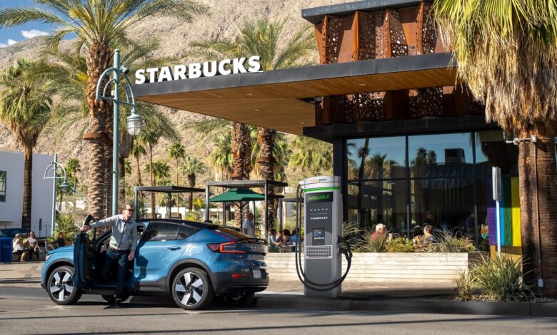 Volvo plans to build electric vehicle charging network with Starbucks at every stop