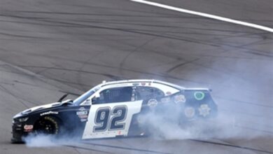 Ty Gibbs holds off Noah Gragson for first win of season in Las Vegas