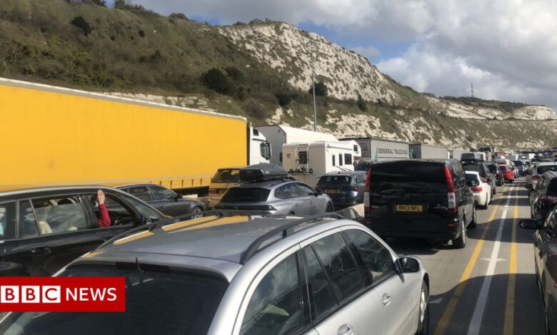 Dover queues due to lack of cross-Channel ferries