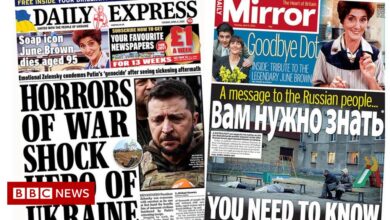 Press headlines: Zelensky 'obsessed' condemns Putin's 'genocide' as West calls for more sanctions