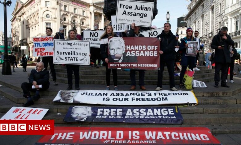 The anniversary of Assange's arrest spurs protests in London