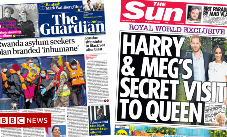 The Papers: The 'inhuman' migration plan and the Sussexes to visit the Queen