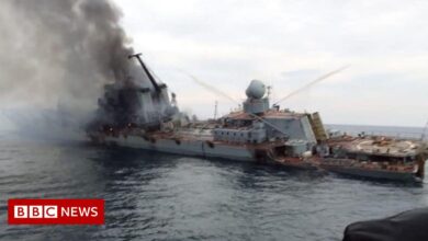 Ukraine War: Dramatic images appear to show the sinking of the Russian battleship Moskva