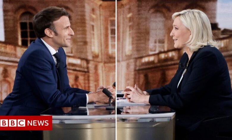 French election: Macron and Le Pen clash in televised presidential debate