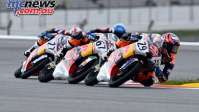 Harrison Voight runs 4-4 in the opening game of the Red Bull Rookies Cup