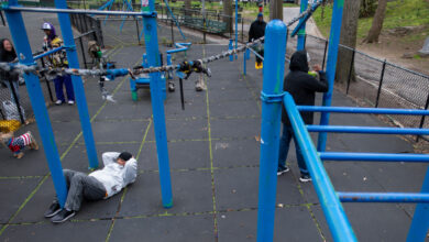 Battle for the outdoor gym at Harlem's Marcus Garvey Park
