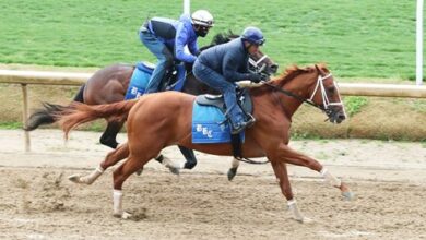 The trio of Derby opponents work at Churchill Downs