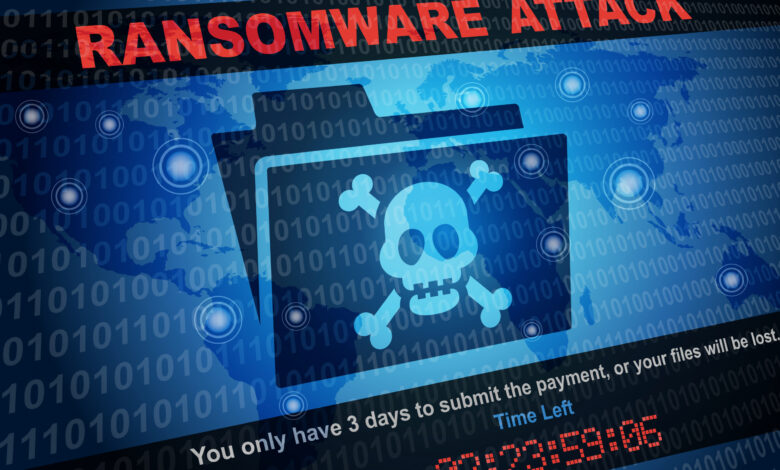 Ransomware infects a computer