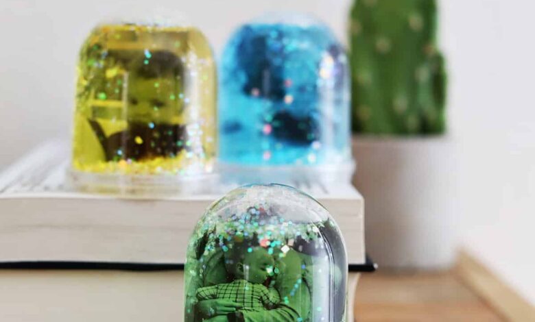 DIY Photo Glitter Globes - A Beautiful Mess