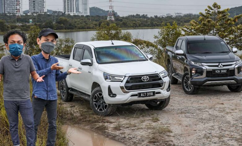 VIDEO: Toyota Hilux 2.4V vs Mitsubishi Triton 2.4 A / T Premium - trak pikap mana lebih berbaloi di Malaysia?