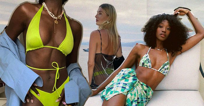 4 bathing suits that cover the French girl to lean on