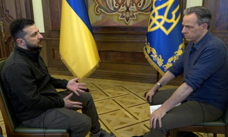 Ukrainian President Volodymyr Zelensky speaks with CNN’s Jake Tapper.