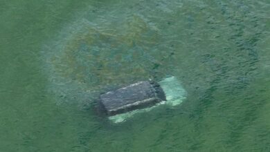 Ford Bronco sinks after driving on the beach near Bar Harbor, Maine