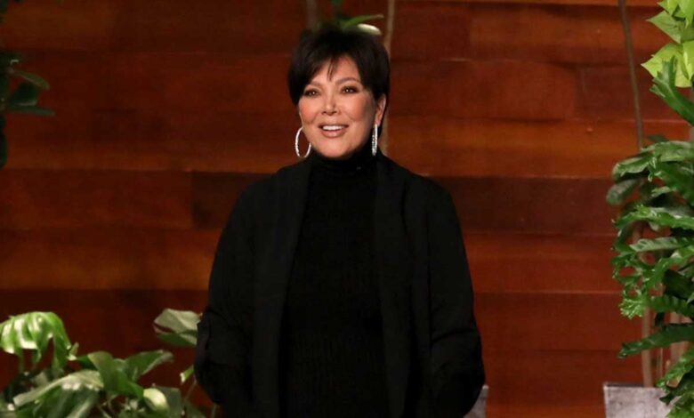 Kris Jenner shows off her new hairstyle in front of Kylie Cosmetics x Kendall Jenner Collab Party