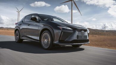 Lexus unveils its first electric car in the US - steering wheel not included