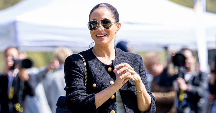 Meghan Markle created a chic look in low-waisted jeans with this piece