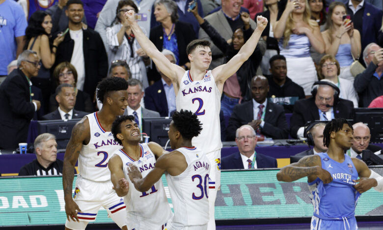 Kansas uses its historic rally to win its fourth NCAA men's basketball title: NPR