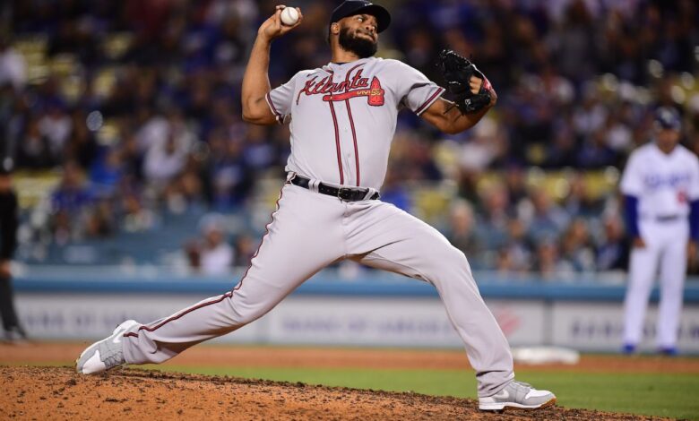 Atlanta Braves' Kenley Jansen is saved in first appearance back to Dodger Stadium, with Freddie Freeman as final pitch