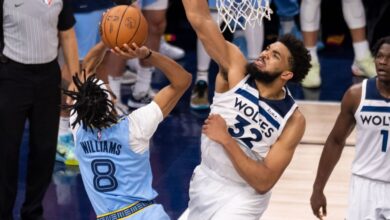 Minnesota Timberwolves' Karl-Anthony Towns recovers in 4th win over Memphis Grizzlies